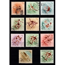 Sportsudgave - Komplet sæt - Enkeltmærke med Overtryk: - LONDON-WEMBLEY 